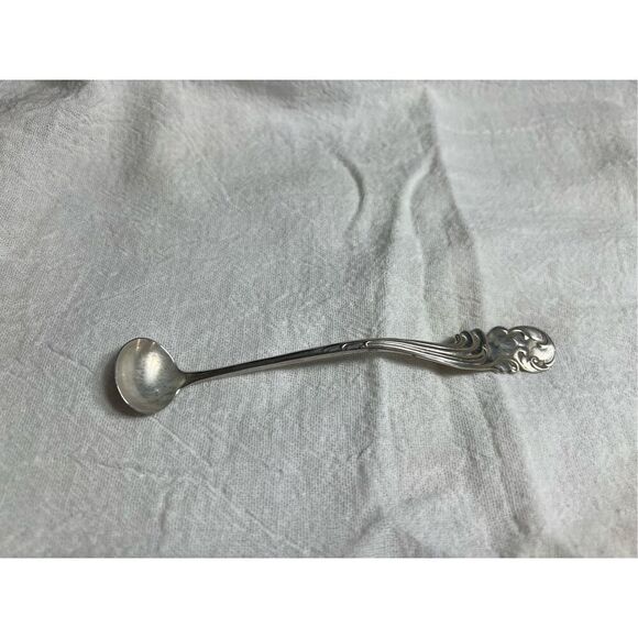 Frank Whiting Mustard Ladle Marquis 5 inch Sterling Silver Collectible Antique - Picture 1 of 13
